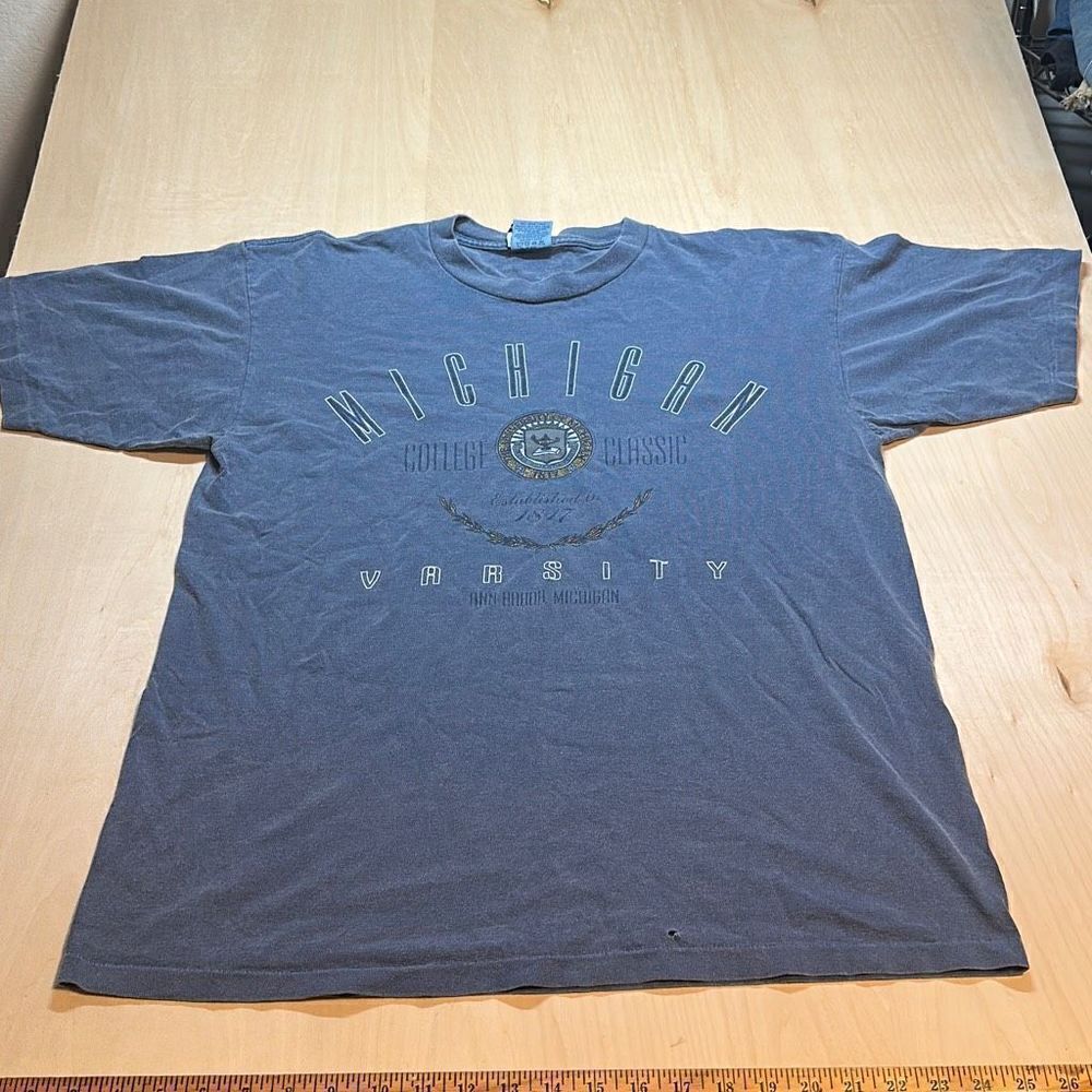 Vintage Michigan College Classic t shirt Single stitch XL‎